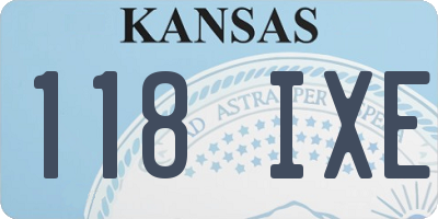 KS license plate 118IXE