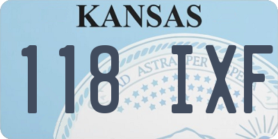 KS license plate 118IXF