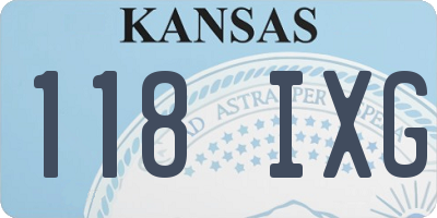KS license plate 118IXG