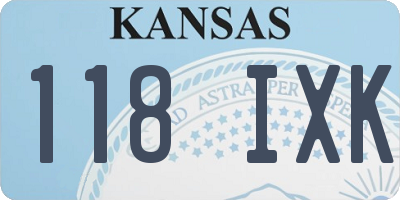 KS license plate 118IXK
