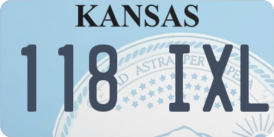 KS license plate 118IXL
