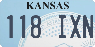 KS license plate 118IXN