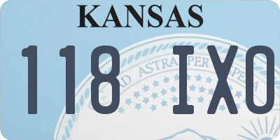 KS license plate 118IXO