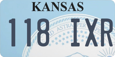 KS license plate 118IXR