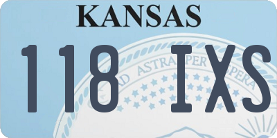 KS license plate 118IXS