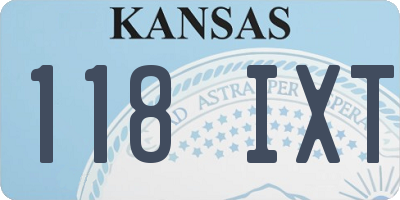 KS license plate 118IXT