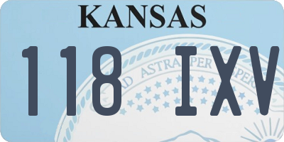 KS license plate 118IXV