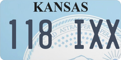 KS license plate 118IXX