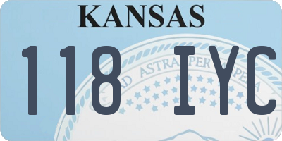 KS license plate 118IYC