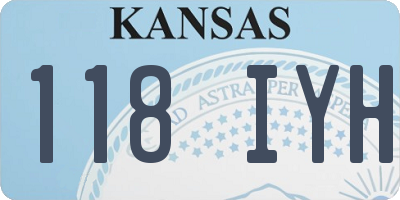 KS license plate 118IYH