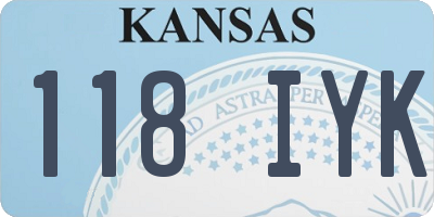 KS license plate 118IYK