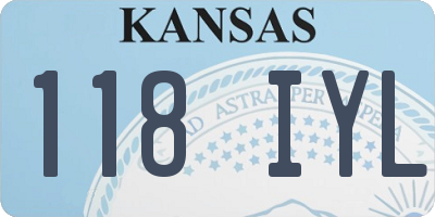 KS license plate 118IYL