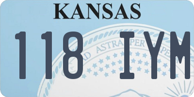 KS license plate 118IYM
