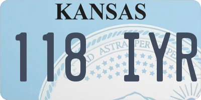 KS license plate 118IYR
