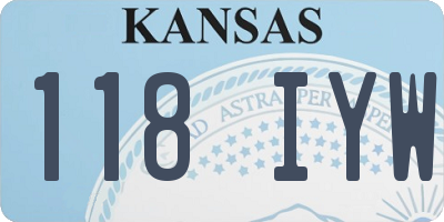 KS license plate 118IYW