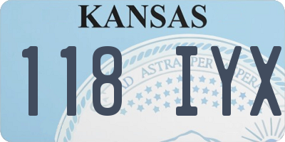 KS license plate 118IYX