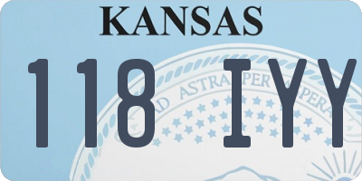 KS license plate 118IYY