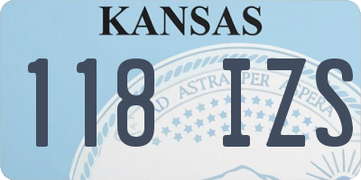 KS license plate 118IZS