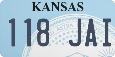 KS license plate 118JAI