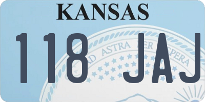 KS license plate 118JAJ