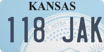 KS license plate 118JAK