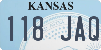 KS license plate 118JAQ