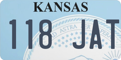 KS license plate 118JAT