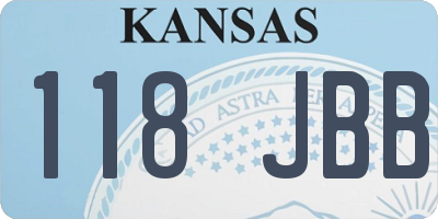 KS license plate 118JBB