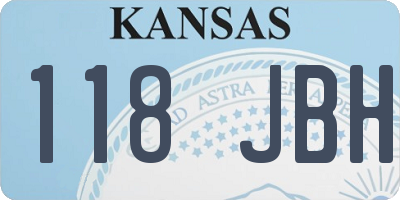 KS license plate 118JBH