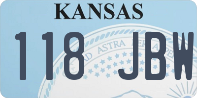 KS license plate 118JBW