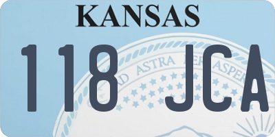 KS license plate 118JCA