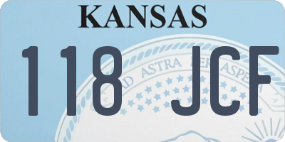 KS license plate 118JCF