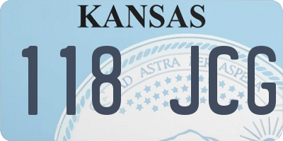 KS license plate 118JCG