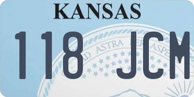 KS license plate 118JCM