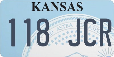 KS license plate 118JCR