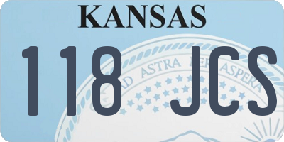 KS license plate 118JCS