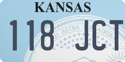 KS license plate 118JCT