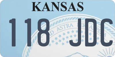 KS license plate 118JDC