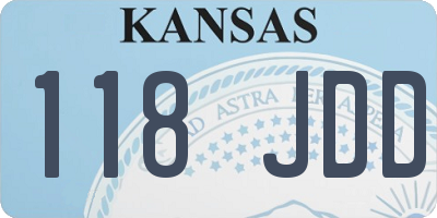 KS license plate 118JDD