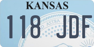 KS license plate 118JDF