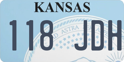 KS license plate 118JDH