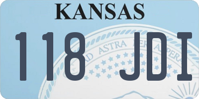 KS license plate 118JDI