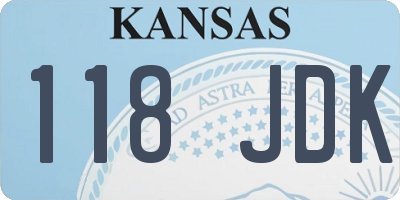 KS license plate 118JDK