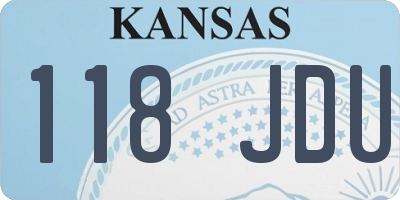 KS license plate 118JDU