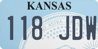 KS license plate 118JDW