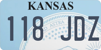 KS license plate 118JDZ