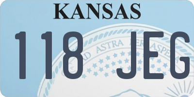 KS license plate 118JEG