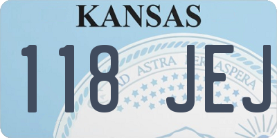 KS license plate 118JEJ