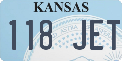 KS license plate 118JET