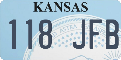 KS license plate 118JFB